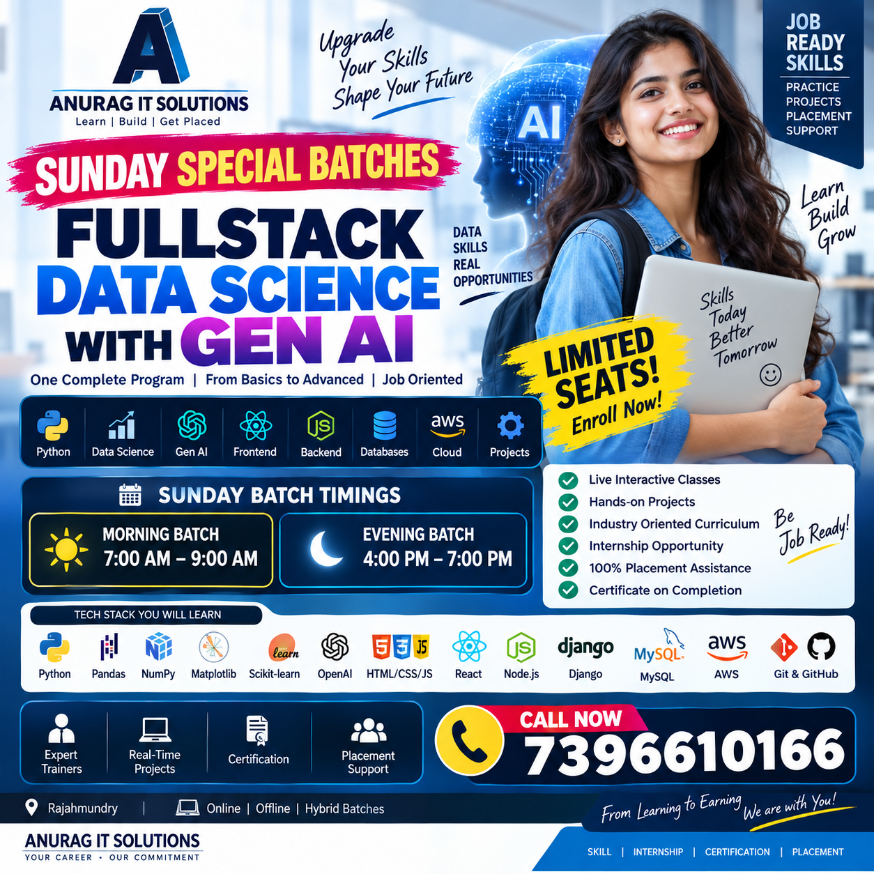 AI-Powered Full Stack Data Science with Gen AI Sunday Special Batch Time 6AM & 4PM
